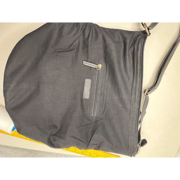 Mark New York Andrew Mark black shoulder bag adjustable strap 2 front zip pocket - Picture 5 of 9